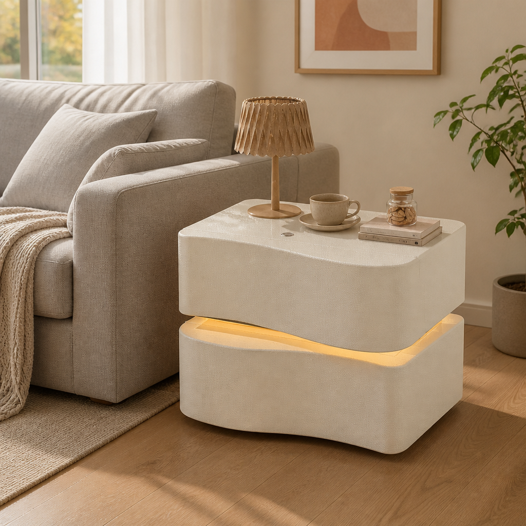 Table de chevet moderne à LED