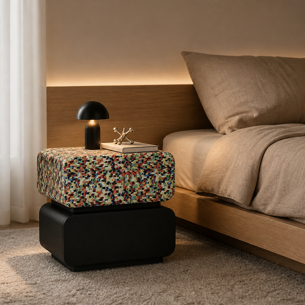 Table de chevet mosaïque  LED