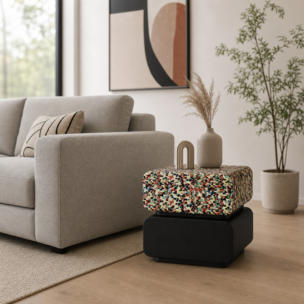 Table de chevet mosaïque  LED